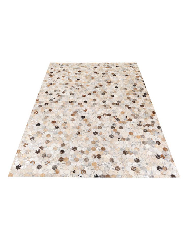 Detail image of  5' 4 x 7' 5 Cowhide Stocks Rug