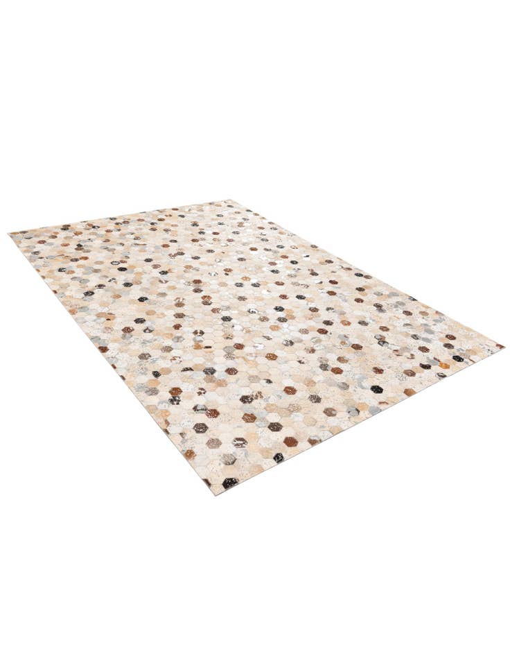 Detail image of  5' 4 x 7' 7 Cowhide Stocks Rug
