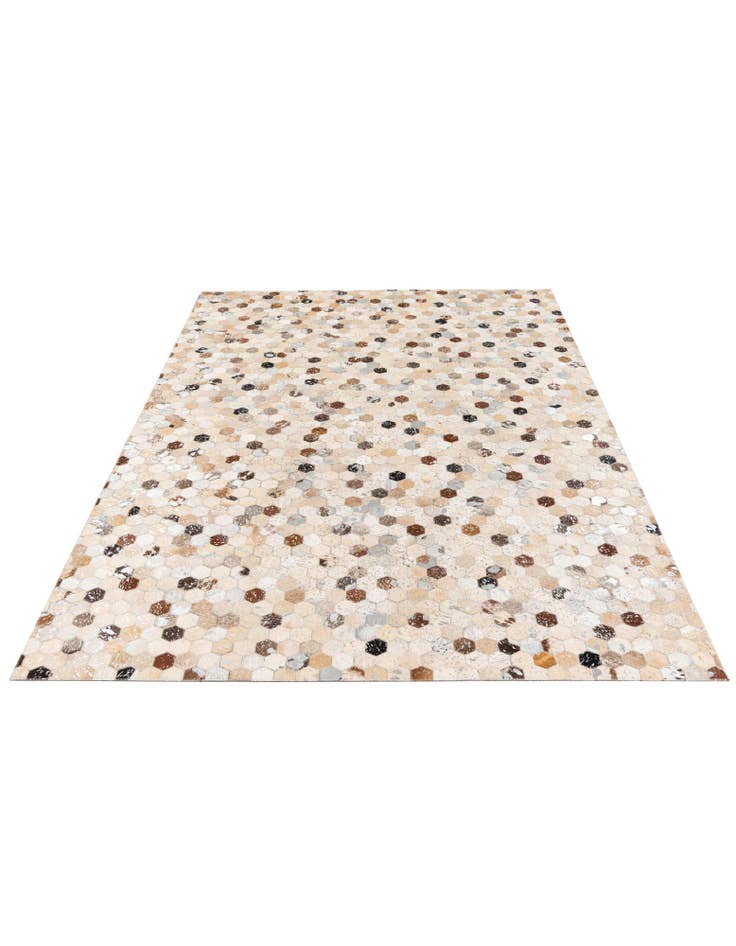 Detail image of  5' 4 x 7' 7 Cowhide Stocks Rug