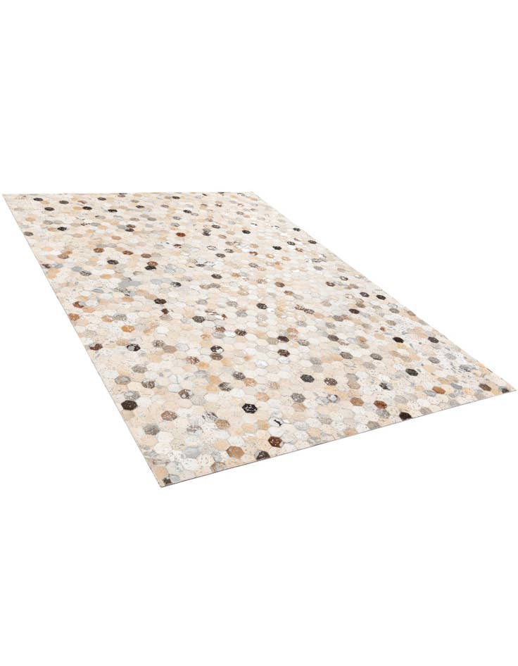 Detail image of  5' 3 x 7' 6 Cowhide Stocks Rug