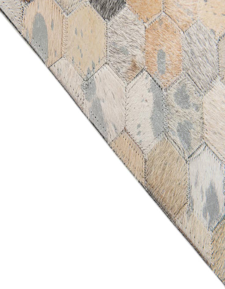 Detail image of  5' 1 x 8' 1 Cowhide Stocks Rug