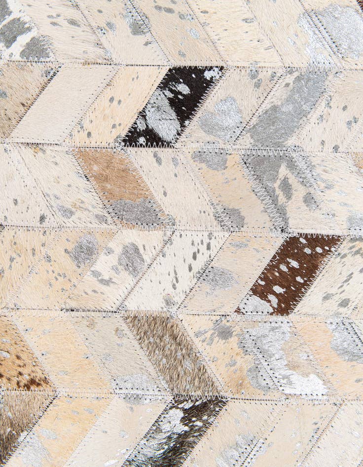 Detail image of  5' 1 x 8' 1 Cowhide Stocks Rug
