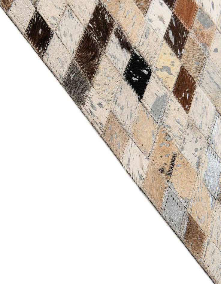 Detail image of  5' 5 x 7' 6 Cowhide Stocks Rug