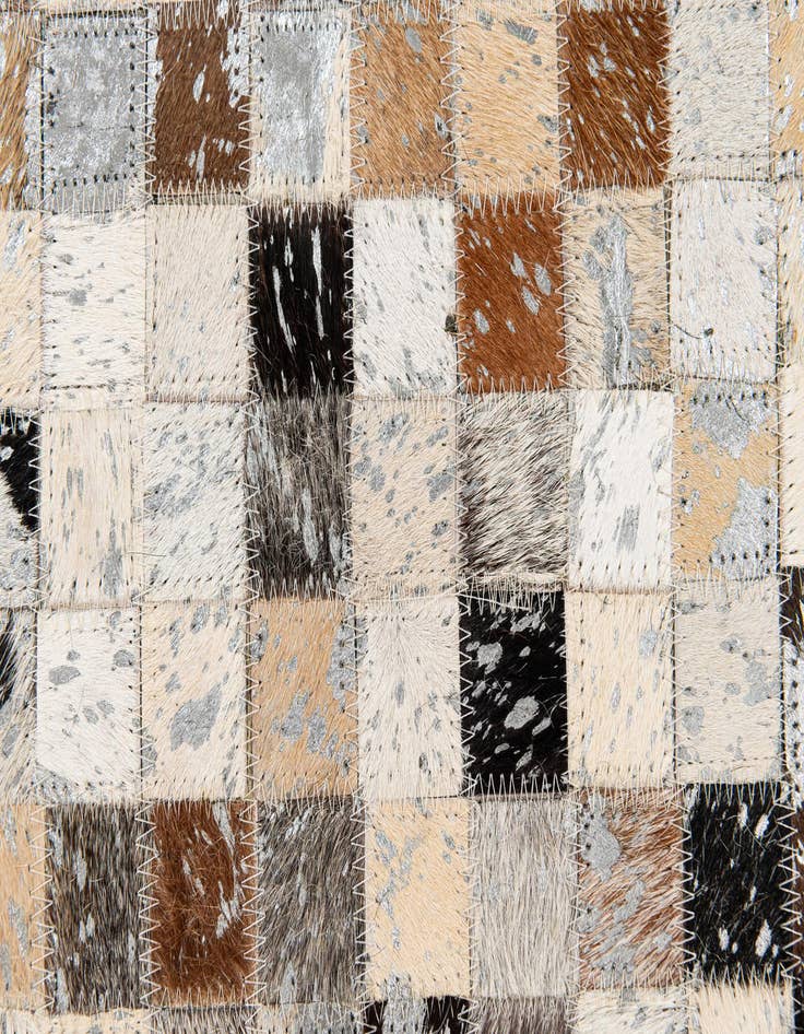 Detail image of  5' 5 x 7' 6 Cowhide Stocks Rug