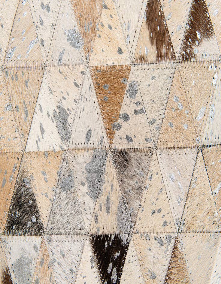Detail image of  5' 4 x 7' 7 Cowhide Stocks Rug