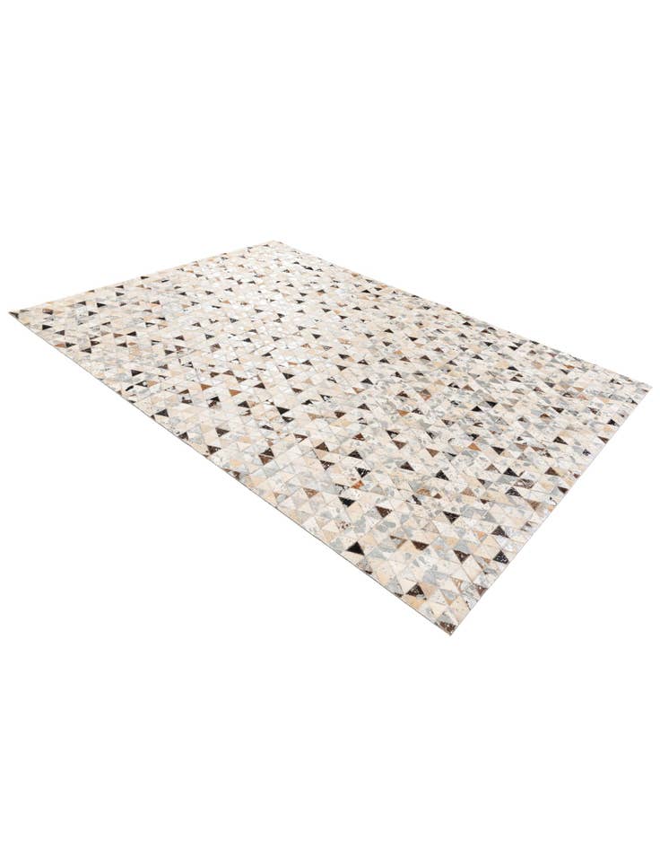 Detail image of  5' 3 x 7' 5 Cowhide Stocks Rug