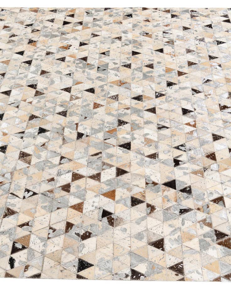 Detail image of  5' 3 x 7' 5 Cowhide Stocks Rug