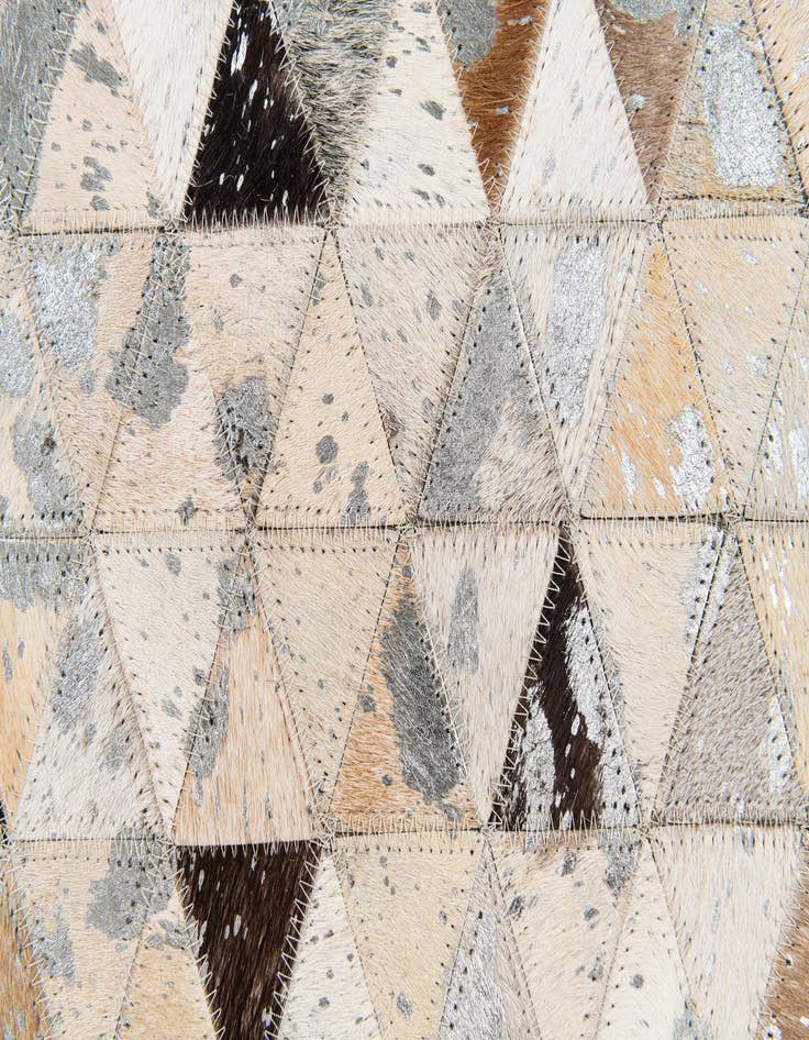Detail image of  5' 3 x 7' 5 Cowhide Stocks Rug