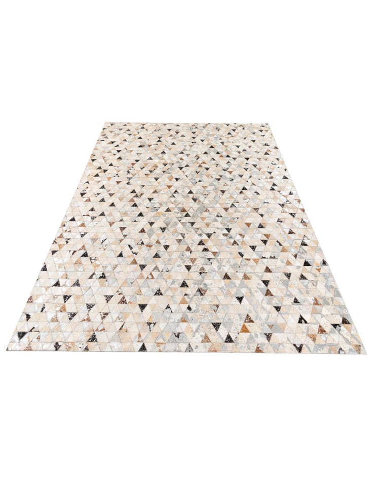 Detail image of  5' 3 x 7' 6 Cowhide Stocks Rug