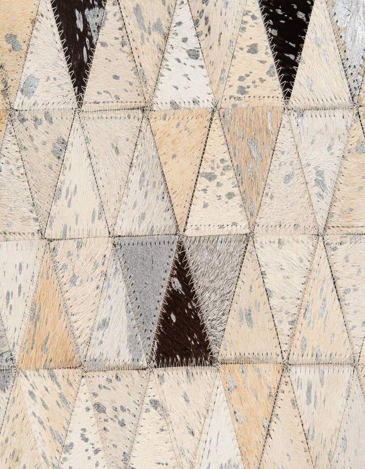 Detail image of  5' 3 x 7' 7 Cowhide Stocks Rug