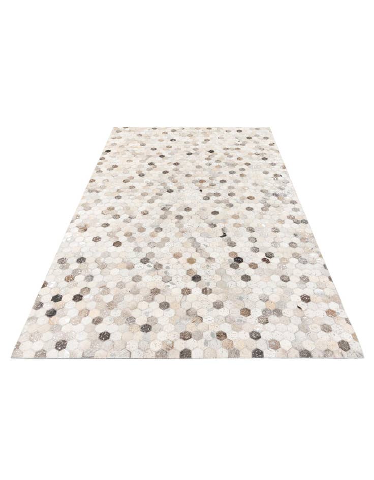Detail image of  4' 11 x 7' 11 Cowhide Stocks Rug