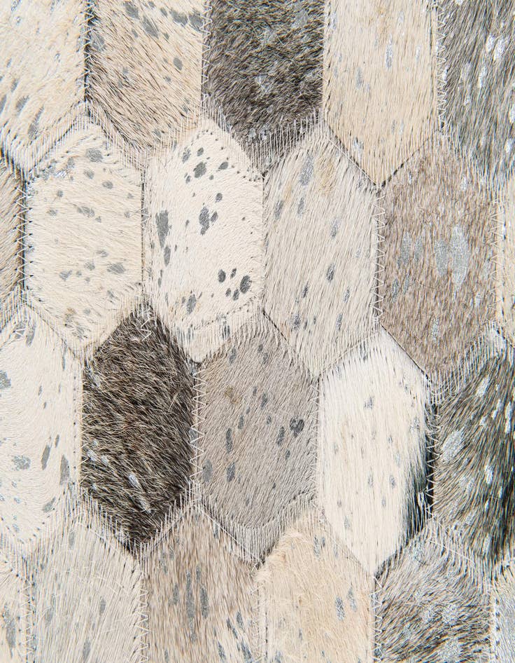 Detail image of  4' 11 x 7' 11 Cowhide Stocks Rug