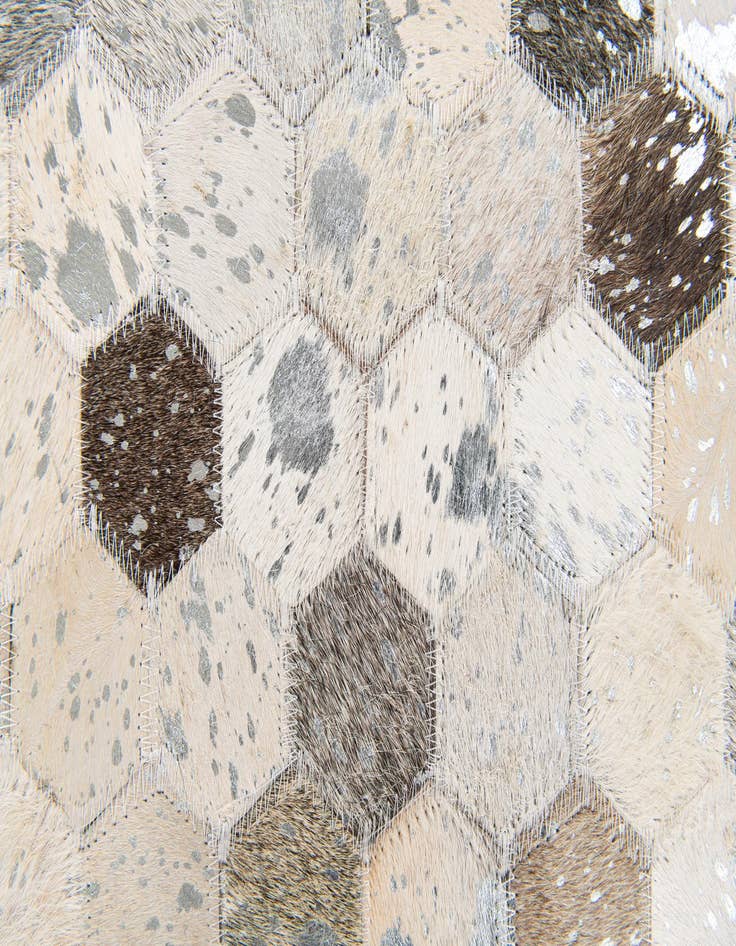 Detail image of  5' 1 x 8' Cowhide Stocks Rug