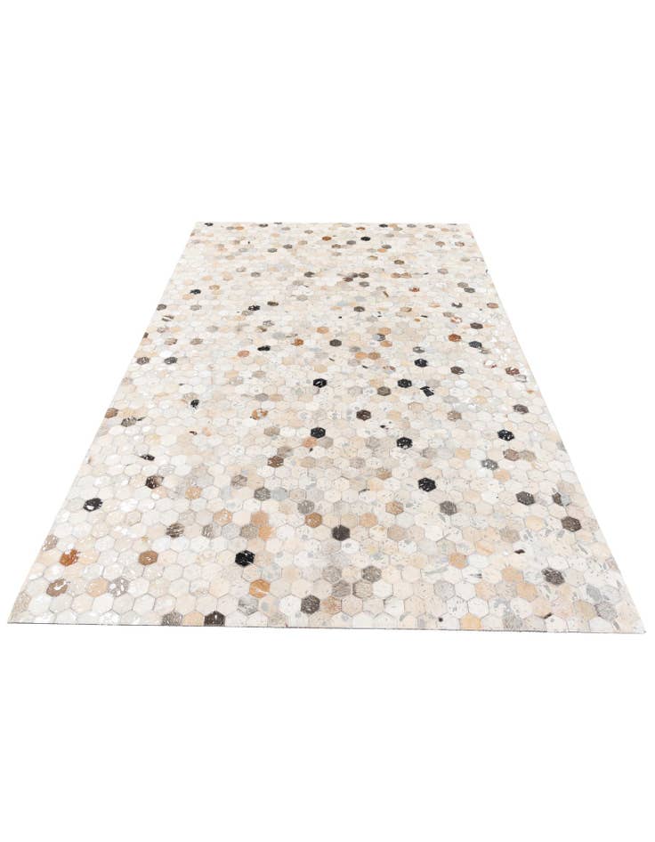 Detail image of  5' 1 x 7' 11 Cowhide Stocks Rug