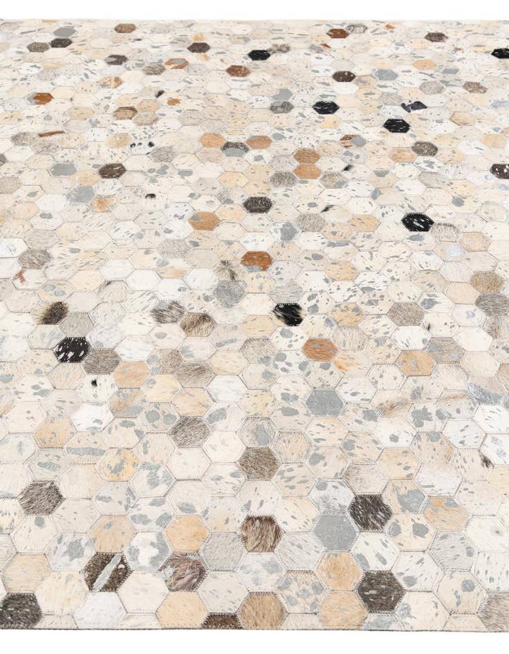 Detail image of  5' 1 x 7' 11 Cowhide Stocks Rug