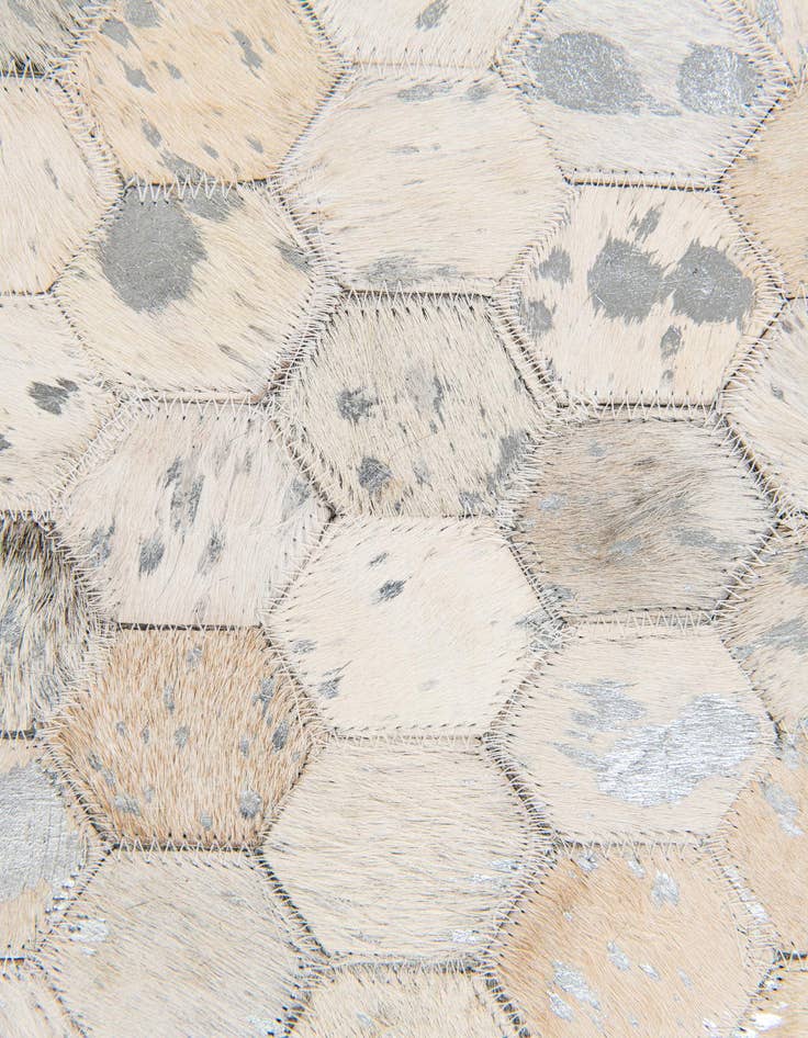 Detail image of  5' 1 x 7' 11 Cowhide Stocks Rug