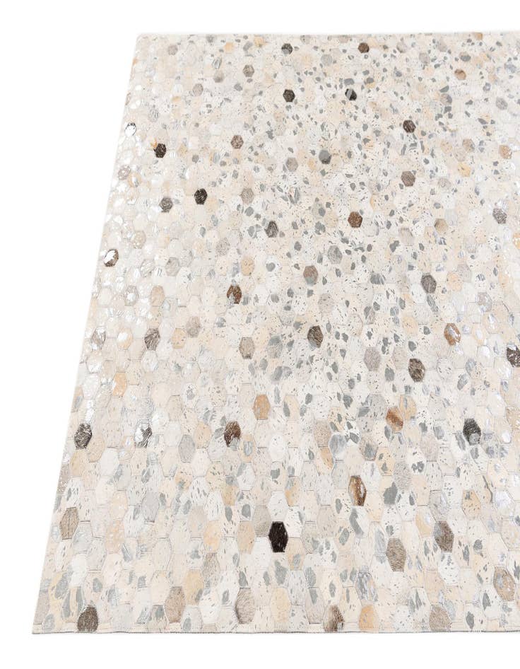 Detail image of  5' 1 x 8' Cowhide Stocks Rug