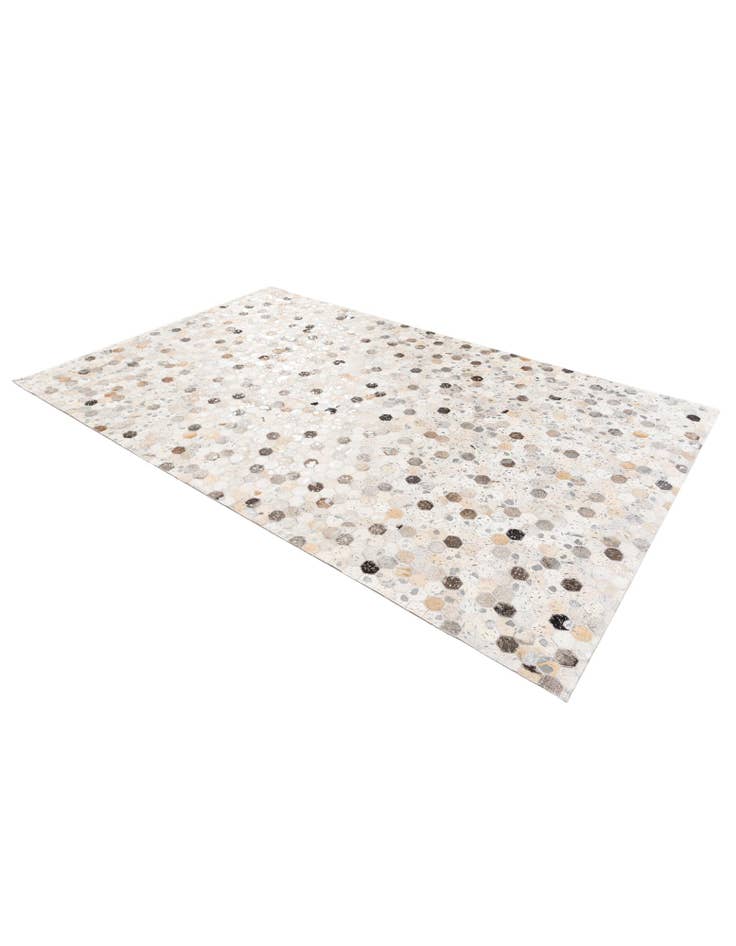 Detail image of  5' 1 x 8' 2 Cowhide Stocks Rug