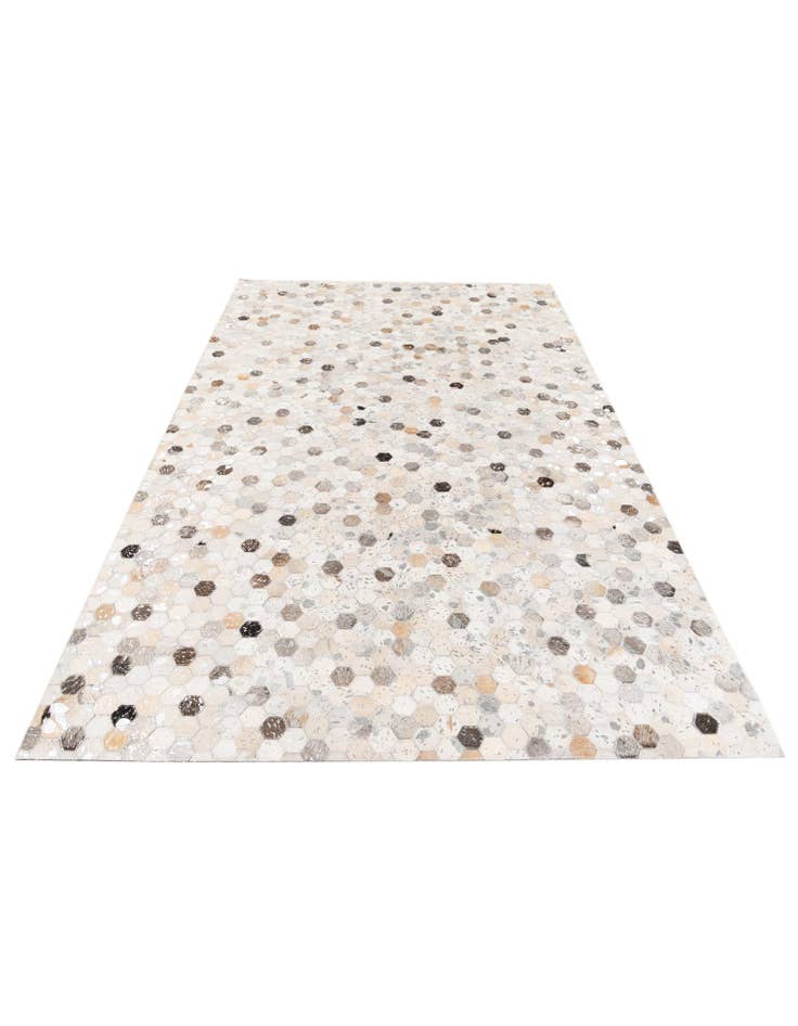 Detail image of  5' 1 x 8' 2 Cowhide Stocks Rug