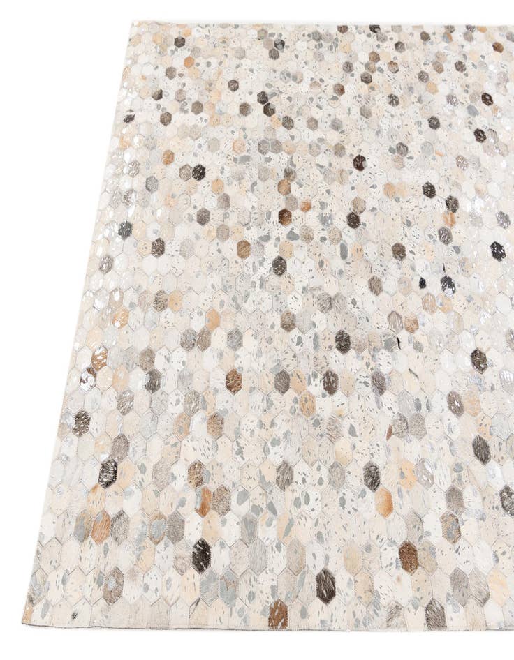 Detail image of  5' 1 x 8' 2 Cowhide Stocks Rug