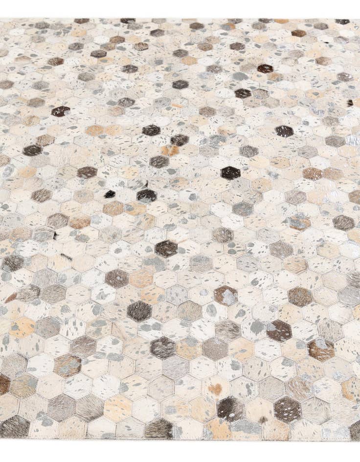 Detail image of  5' 1 x 8' 2 Cowhide Stocks Rug