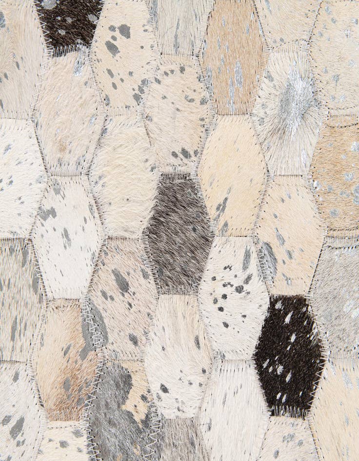 Detail image of  5' 1 x 8' 2 Cowhide Stocks Rug