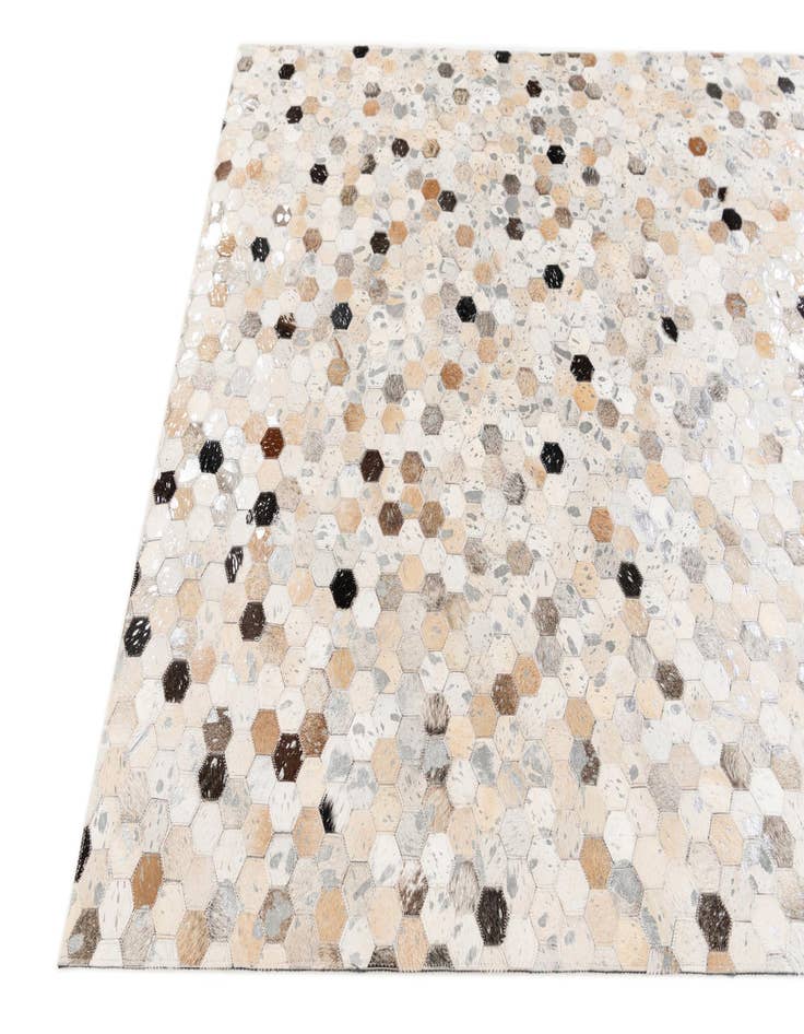 Detail image of  5' x 8' Cowhide Stocks Rug