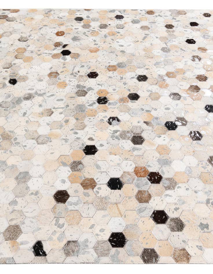 Detail image of  5' x 8' Cowhide Stocks Rug