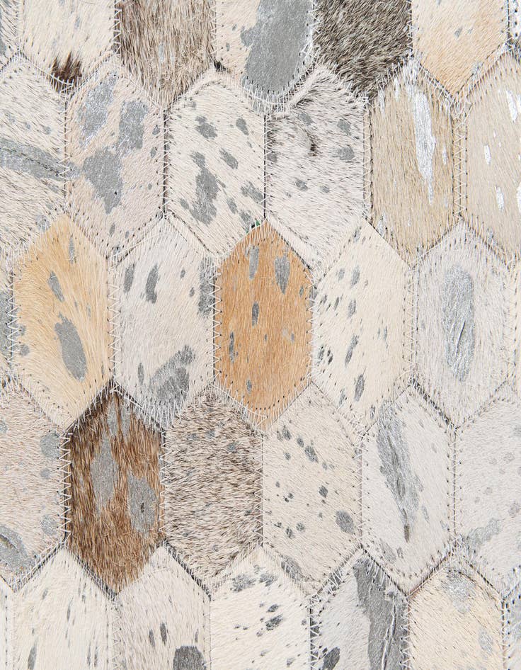 Detail image of  5' x 8' Cowhide Stocks Rug