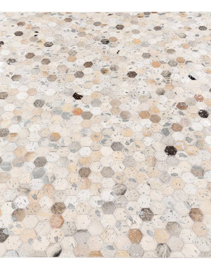 Detail image of  5' x 8' Cowhide Stocks Rug