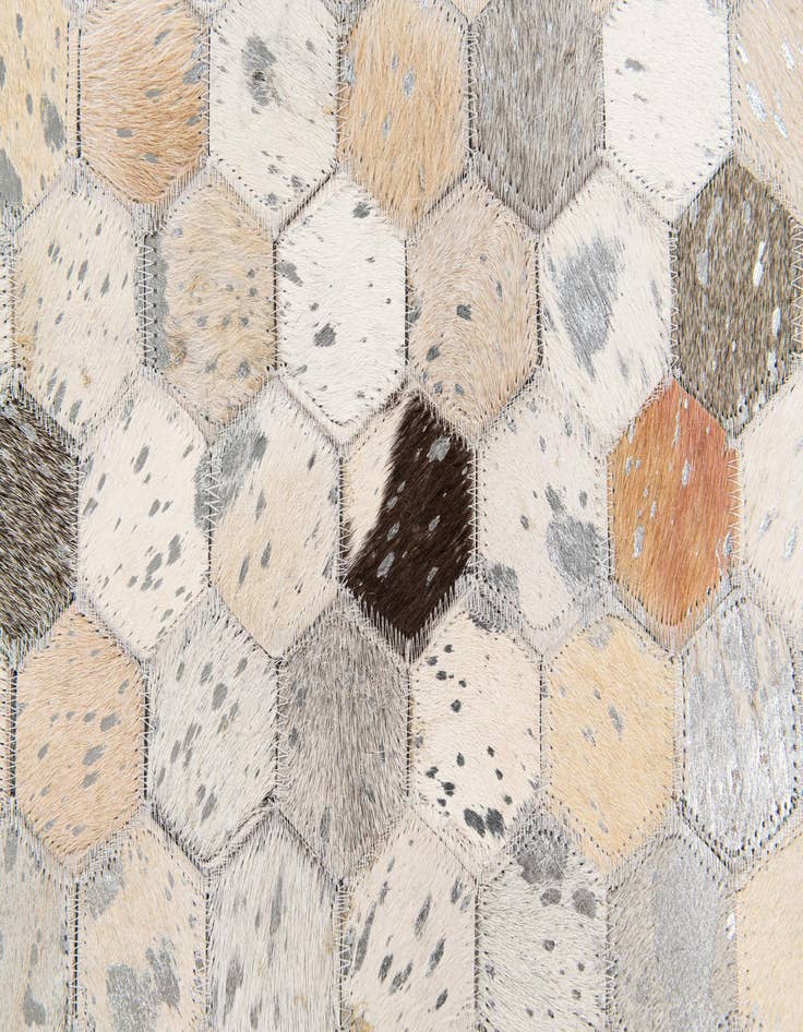 Detail image of  5' x 8' Cowhide Stocks Rug