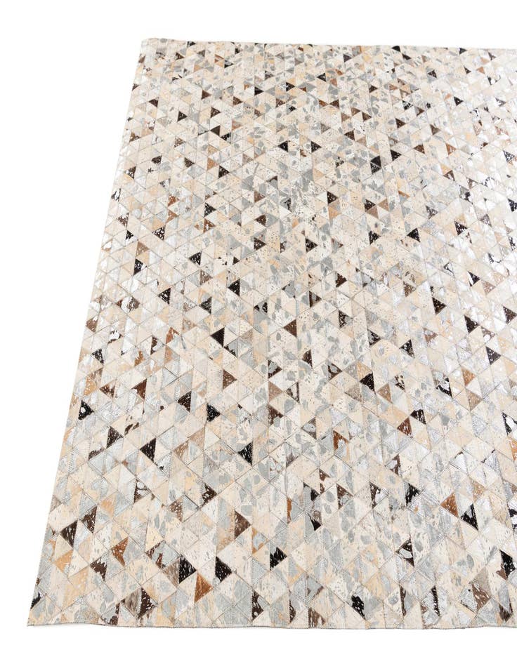Detail image of  5' 4 x 7' 5 Cowhide Stocks Rug