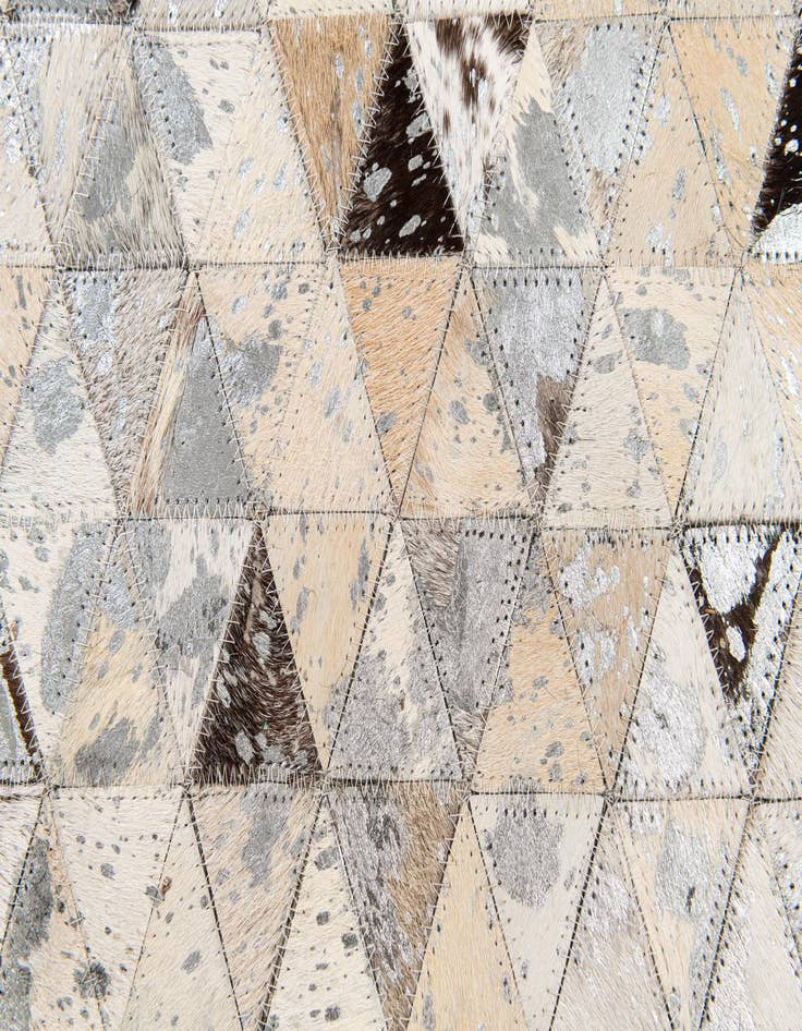 Detail image of  5' 4 x 7' 5 Cowhide Stocks Rug