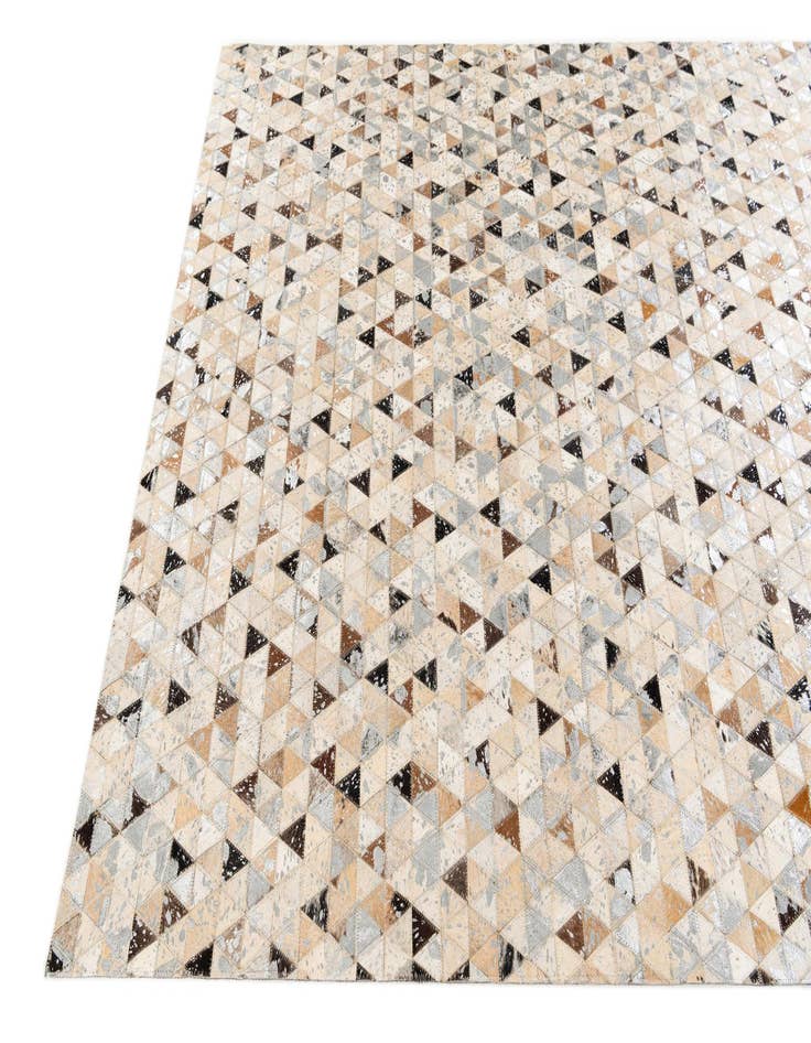 Detail image of  5' 4 x 7' 6 Cowhide Stocks Rug