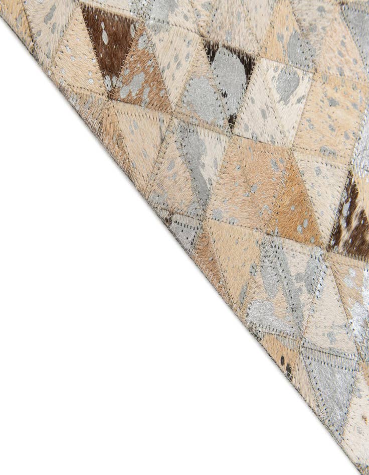 Detail image of  5' 4 x 7' 6 Cowhide Stocks Rug