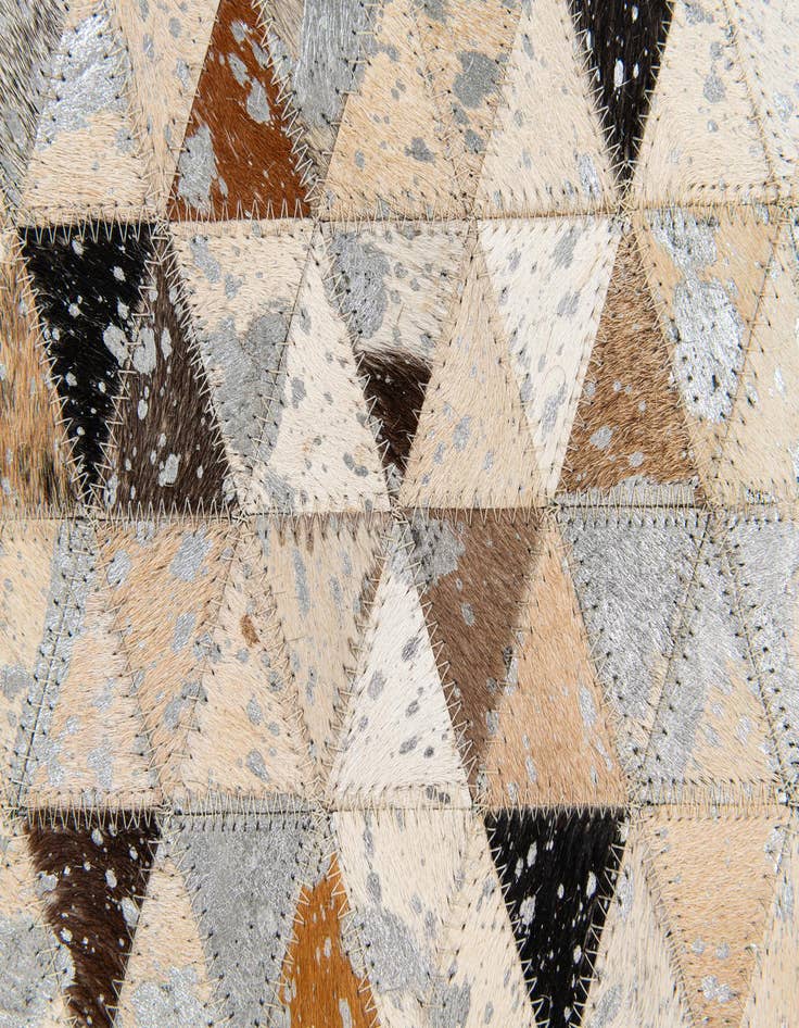 Detail image of  5' 4 x 7' 6 Cowhide Stocks Rug