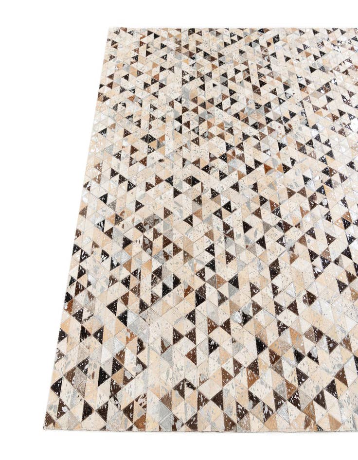 Detail image of  5' 2 x 7' 7 Cowhide Stocks Rug