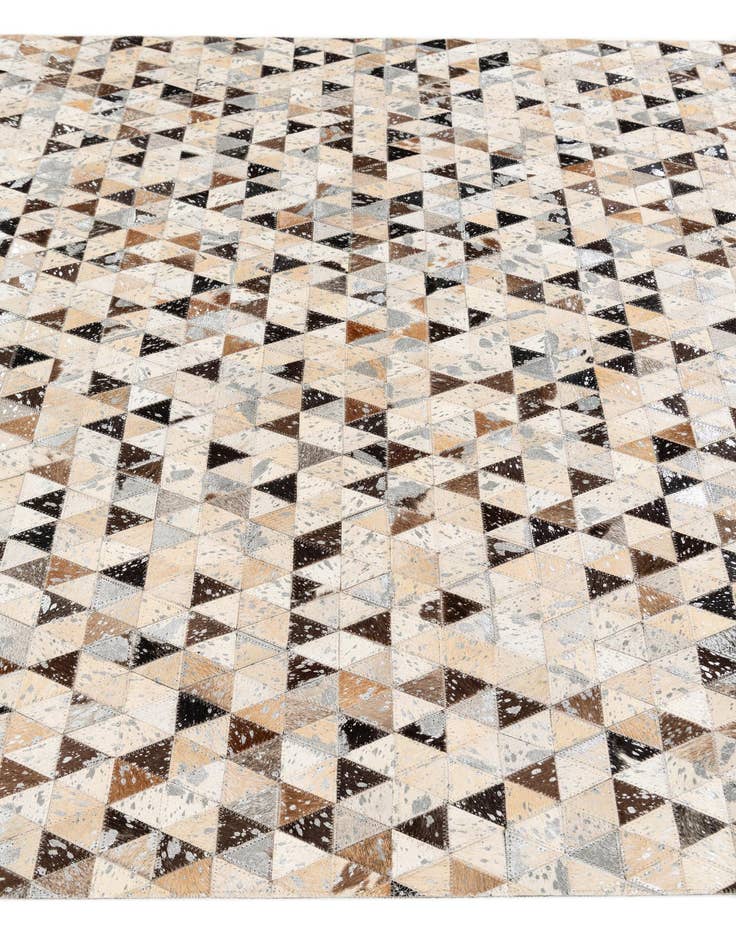 Detail image of  5' 2 x 7' 7 Cowhide Stocks Rug