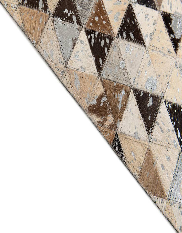 Detail image of  5' 2 x 7' 7 Cowhide Stocks Rug