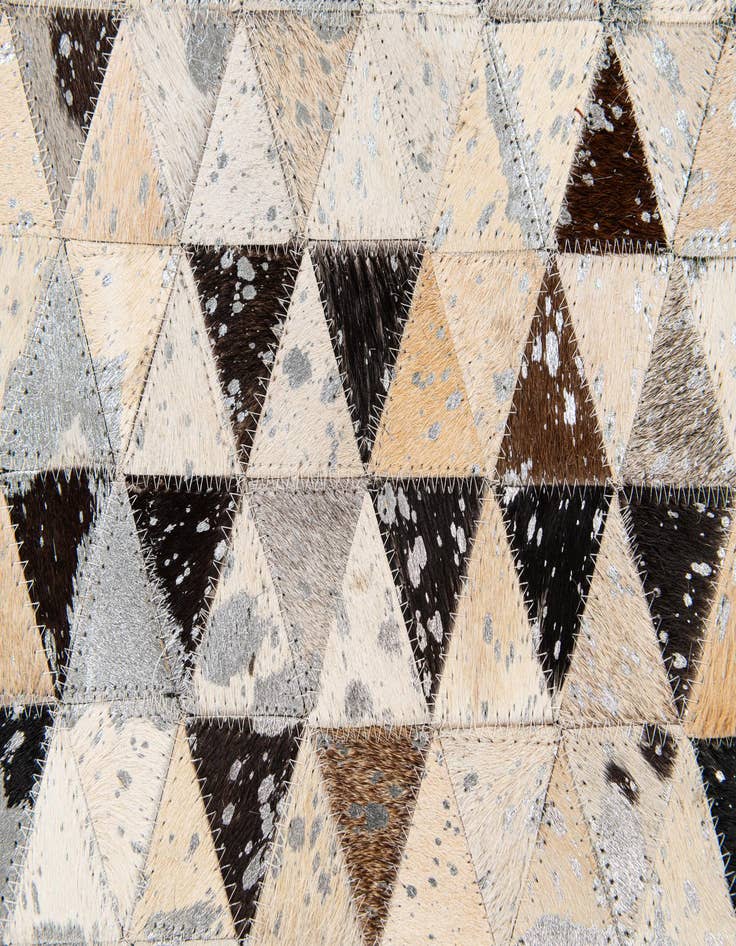 Detail image of  5' 2 x 7' 7 Cowhide Stocks Rug