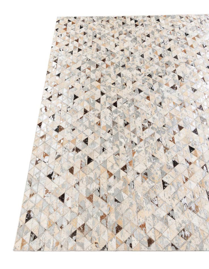 Detail image of  5' 3 x 7' 7 Cowhide Stocks Rug