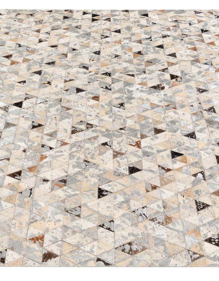 Detail image of  5' 3 x 7' 7 Cowhide Stocks Rug