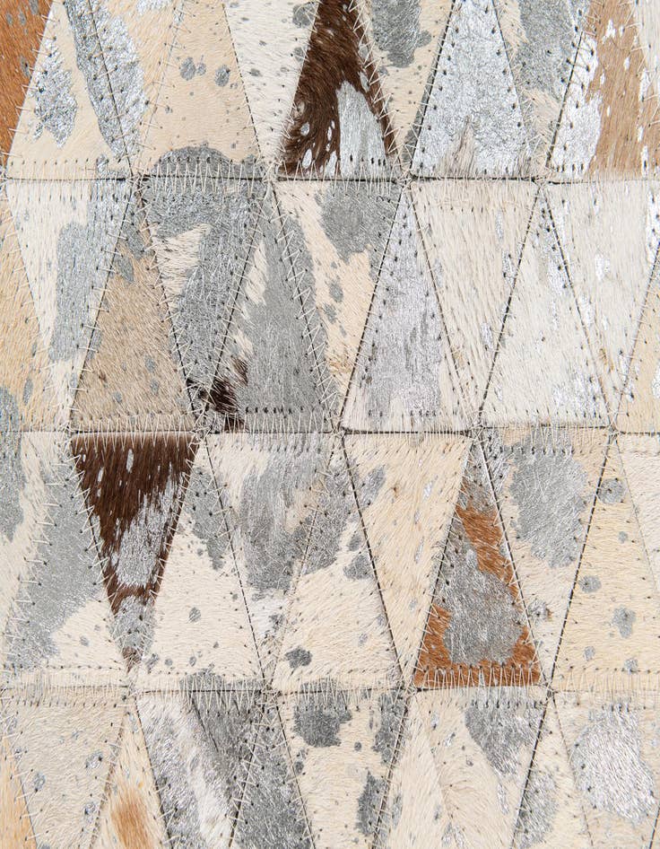 Detail image of  5' 3 x 7' 7 Cowhide Stocks Rug