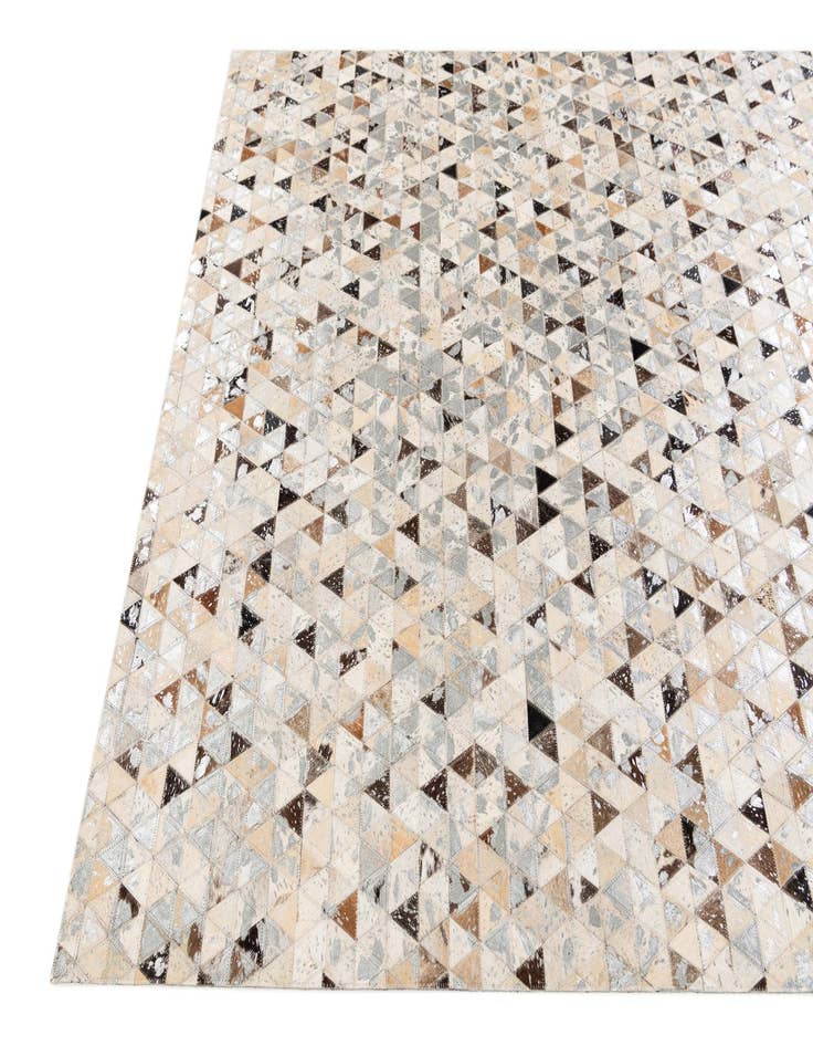 Detail image of  5' 3 x 7' 5 Cowhide Stocks Rug