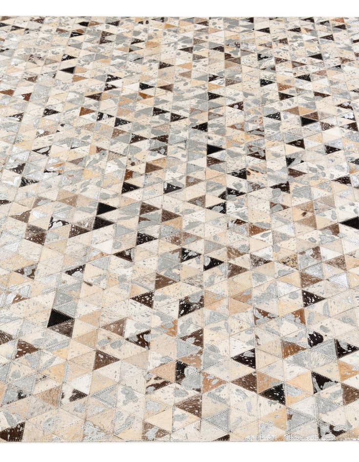 Detail image of  5' 3 x 7' 5 Cowhide Stocks Rug