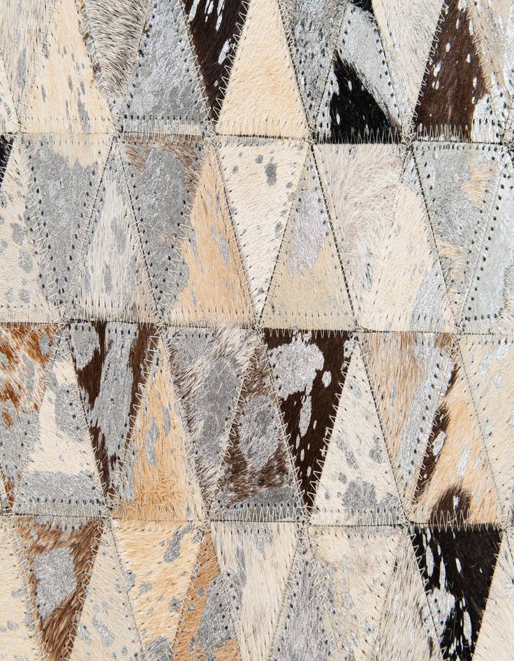 Detail image of  5' 3 x 7' 5 Cowhide Stocks Rug
