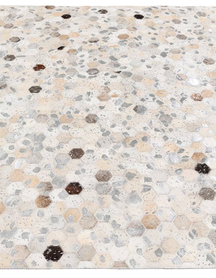 Detail image of  5' x 8' Cowhide Stocks Rug