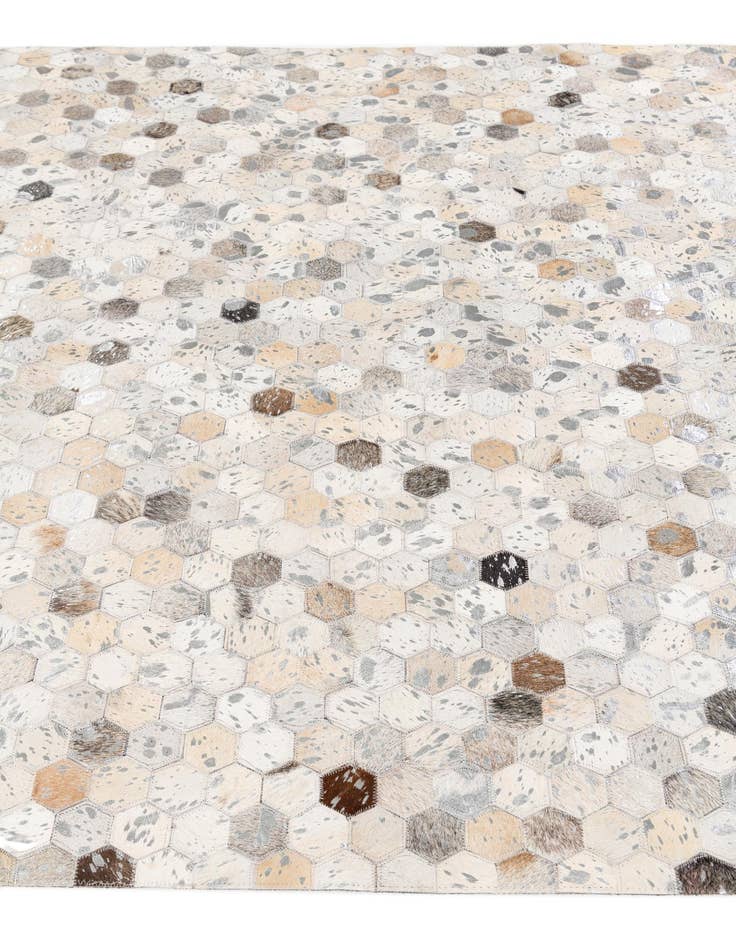 Detail image of  5' 1 x 8' Cowhide Stocks Rug