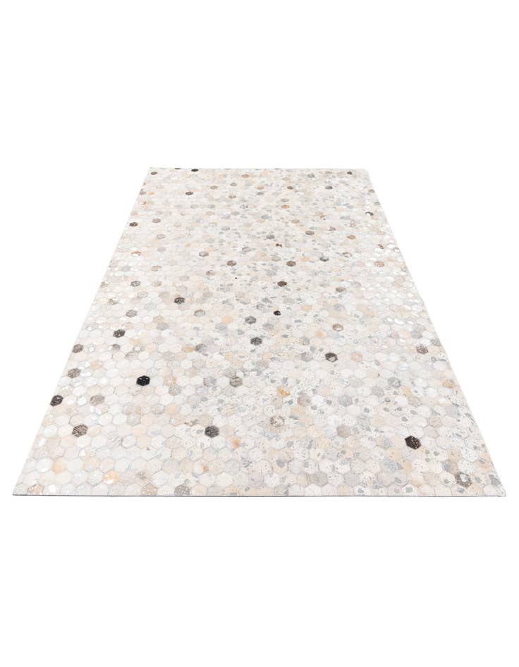 Detail image of  5' 1 x 8' 1 Cowhide Stocks Rug