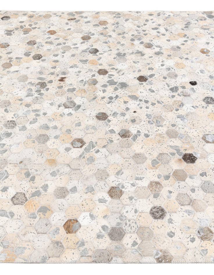 Detail image of  5' 1 x 8' 1 Cowhide Stocks Rug